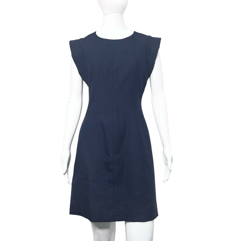 NWT Veronica Beard Rosedale Linen Blend Tailored Sheath Dress Navy Size 6